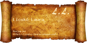 Licskó Laura névjegykártya